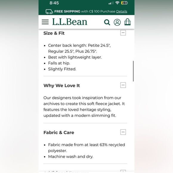 L.L Bean Women's Mountain Classic Fleece Jacket Medium - Picture 2 of 11